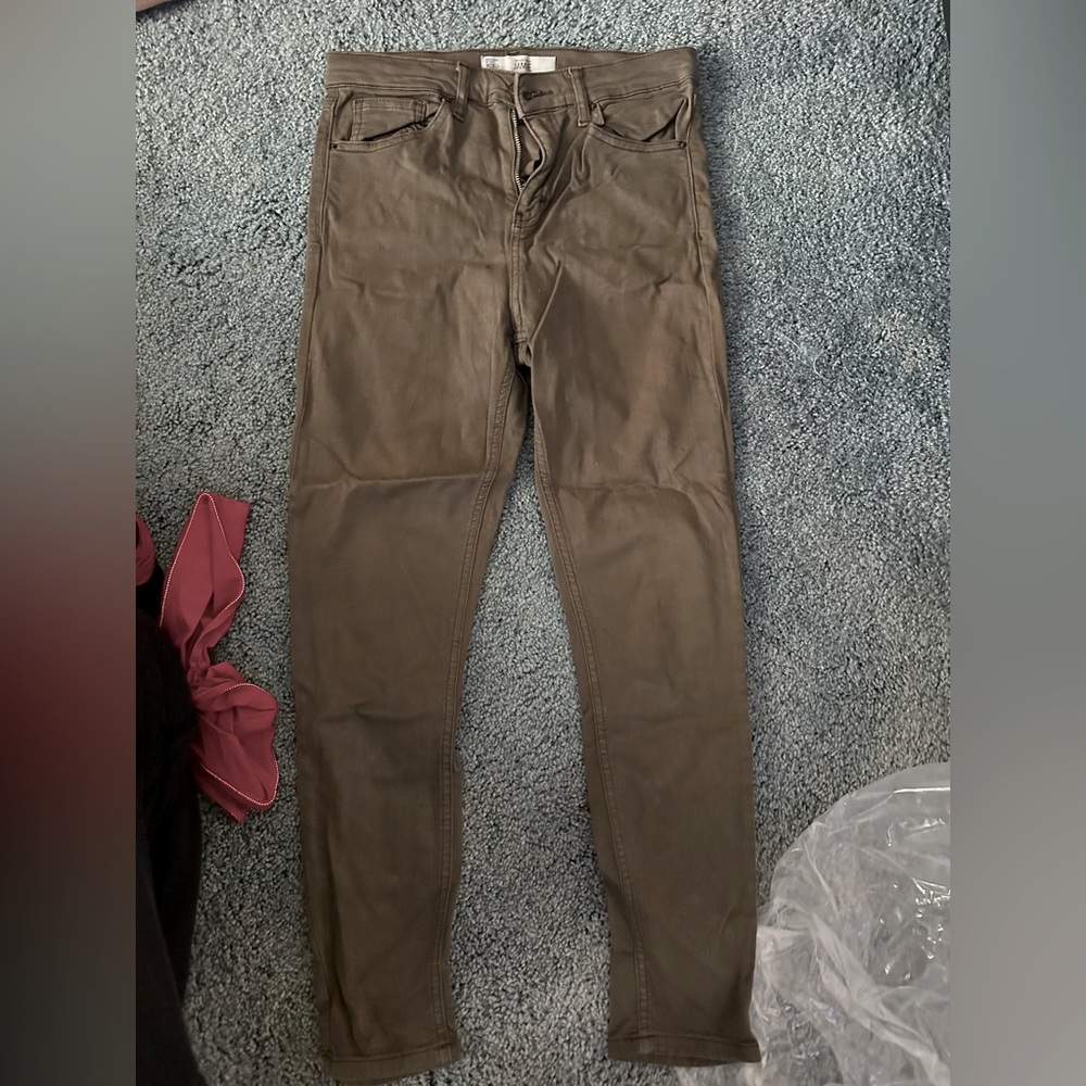 Olive green topshop pants